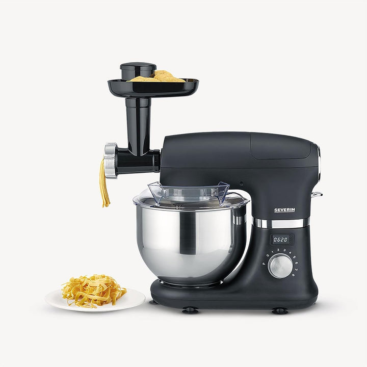 SEVERIN Pasta-Aufsatz, hochwertiger Pasta-Aufsatz mit 6 Formscheiben für eine Vielfalt an selbstgema