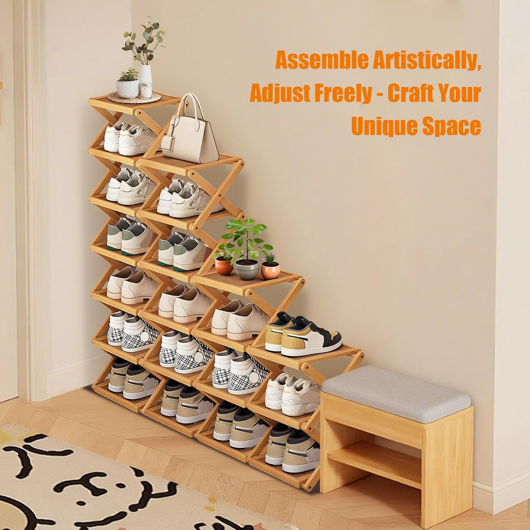 YYW Schuhregal, faltbares Schuh-Organizer, freistehendes Regal für Eingangsbereich, Schrank, Flur, f