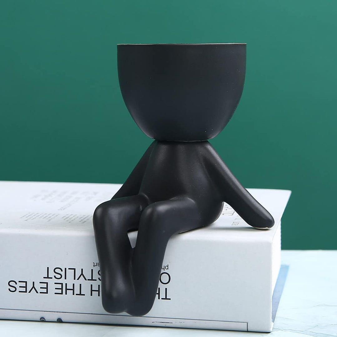 QUHUOYAO Modern Home Keramik-Figur, Blumentopf, Sukkulenten-Keramik-Übertopf für Garten, kreative Ke