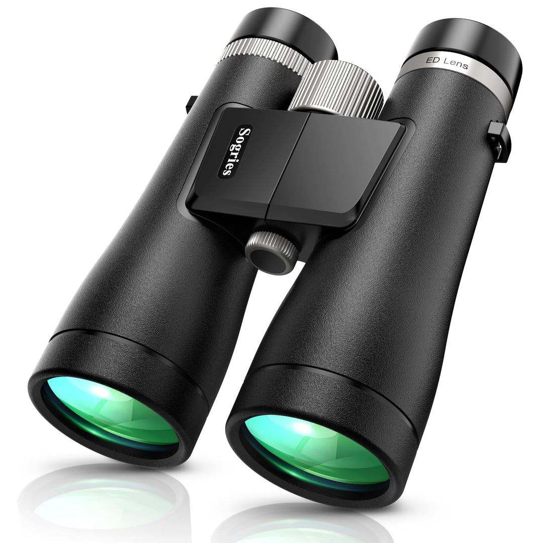 12x50 ED Fernglas für Erwachsene – Professionelles Dachkantprisma, HD-Optik, Rutschfester Griff, IPX