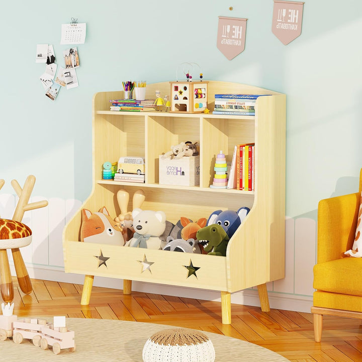 Garden 4 you Kinderregal,Bücherregal Kinder,Kinderregal mit 3 offenen Fächern,Bücherregal Kinderzimm