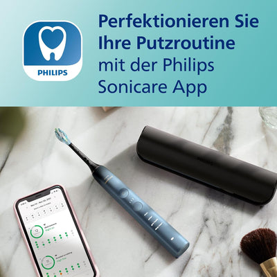 Philips Sonicare DiamondClean elektrische Zahnbürste der 9000er Serie – Schallzahnbürste, sauberere