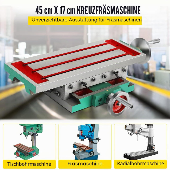 SucceBuy 450 x 170 mm Tisch Milling Machine Multifunktionale Arbeitstisch Frästisch zum Bohren und F