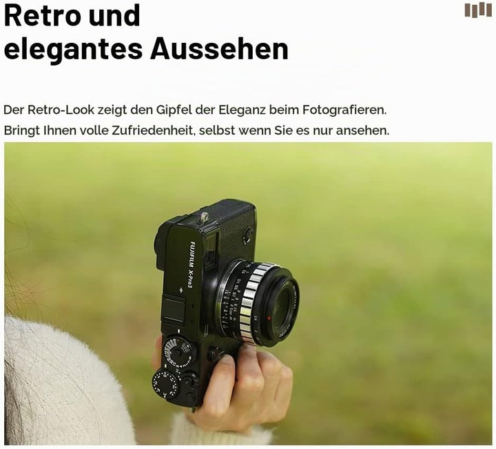 TT Artisan 23mm F/1.4 APS-C Objektiv Anschluss MFT Mount Silver manuelles Weitwinkelobjektiv für spi