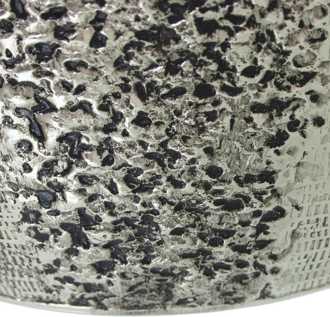 Tischvase aus Messing in Silber, 27 x 13 x 26 cm