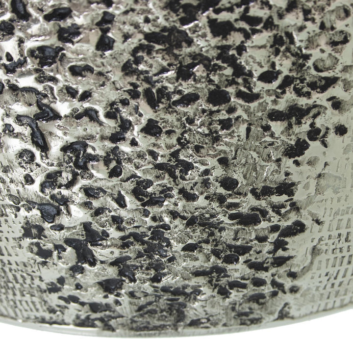 Tischvase aus Messing in Silber, 27 x 13 x 26 cm