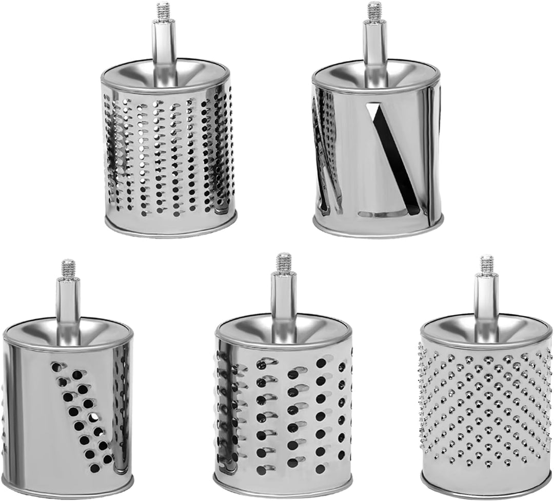 Alu Trommelreiben-Set Edelstahl Gemüseschneider Manuelle Gemüsehobel Kartoffelreibe Käsereibe mit Ku