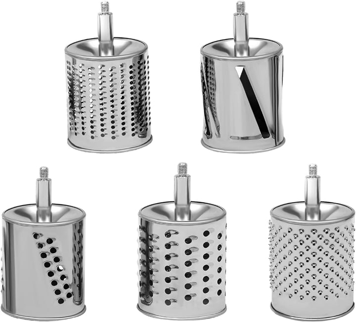 Alu Trommelreiben-Set Edelstahl Gemüseschneider Manuelle Gemüsehobel Kartoffelreibe Käsereibe mit Ku