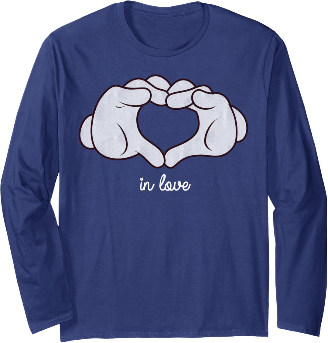 Disney Mickey & Friends Mickey Gloves In Love Langarmshirt