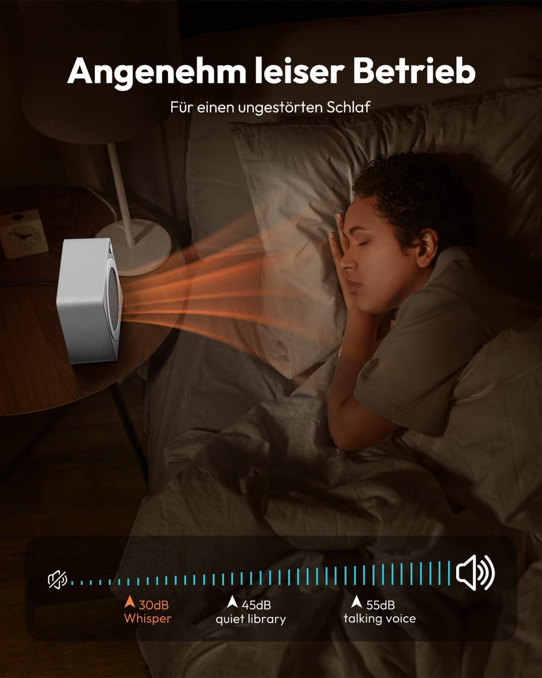 Gaiatop Mini Heizlüfter Energiesparend 500W, Heizlüfter Klein mit 2s PTC-Keramikheizung, mit Überhit