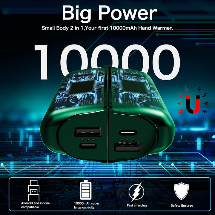 INNOPAW Handwärmer, tragbarer USB elektrischer Handwärmer Wiederaufladbare Power Bank, Heizung Perfe