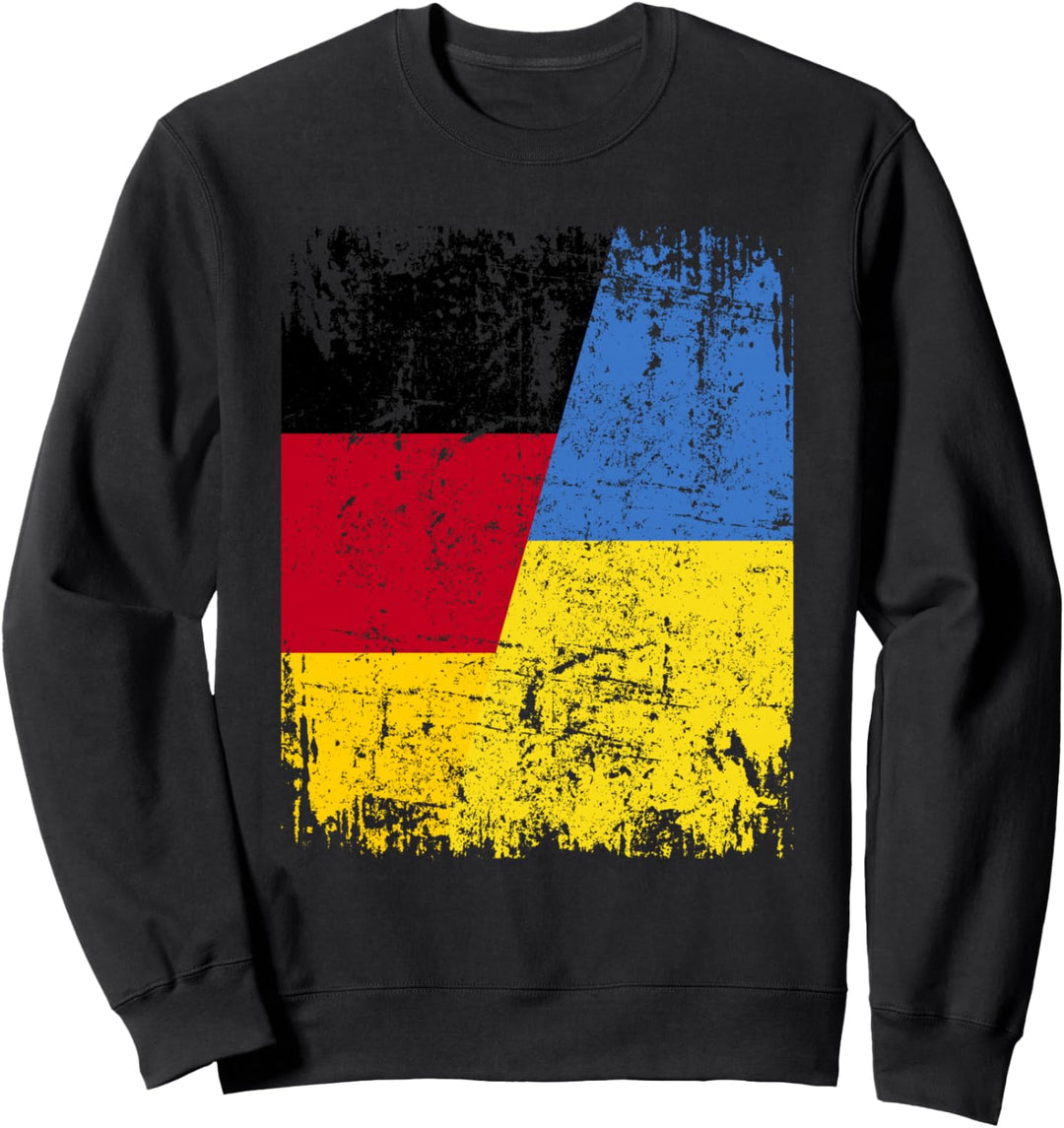UKRAINE DEUTSCHLAND Freundschaft Flagge Damen Herren Kinder Sweatshirt