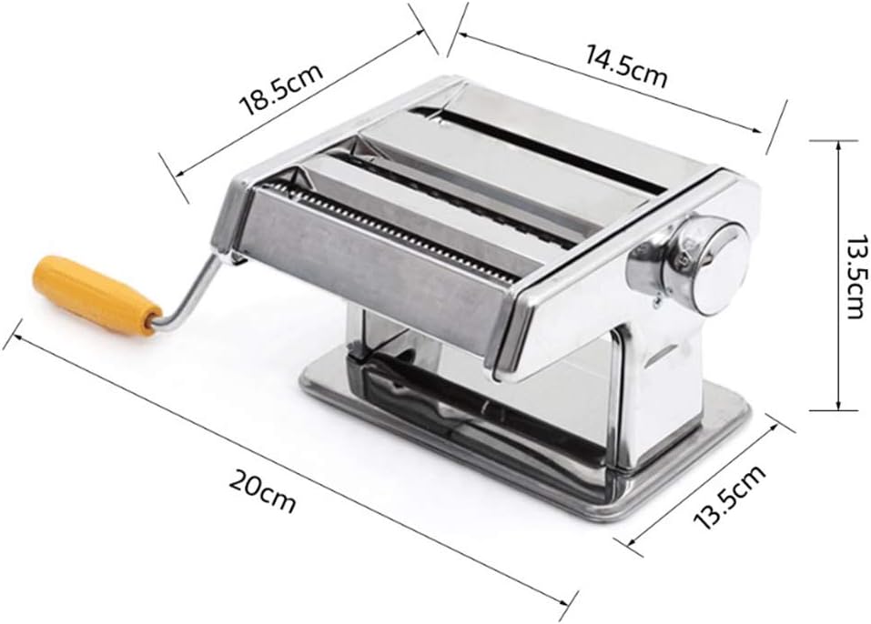 Manuelle Nudelmaschine Pasta Maker, Manuelle Manuell Edelstahl Pasta Walze Maschine mit Klemme Dicke