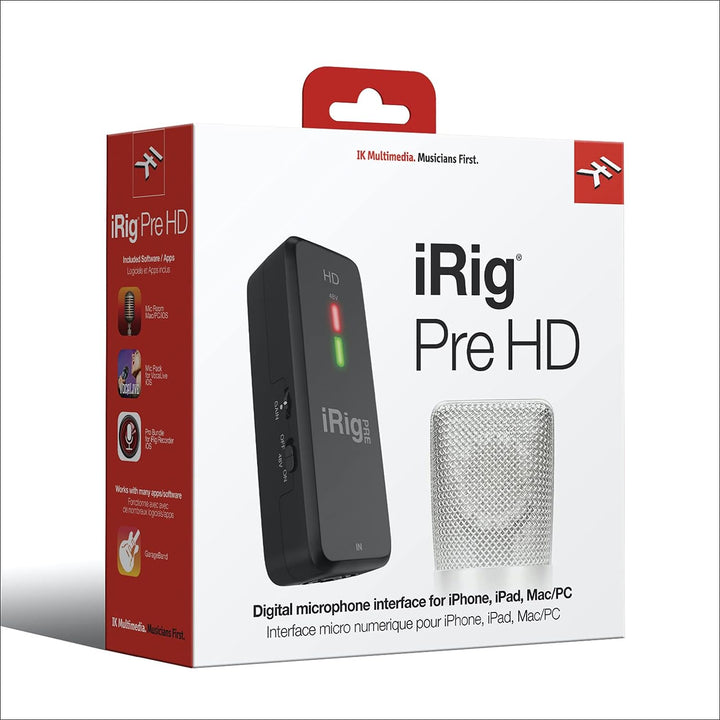 iRig Pre HD - Digital, high definition microphone interface with studio quality preamp, Digital