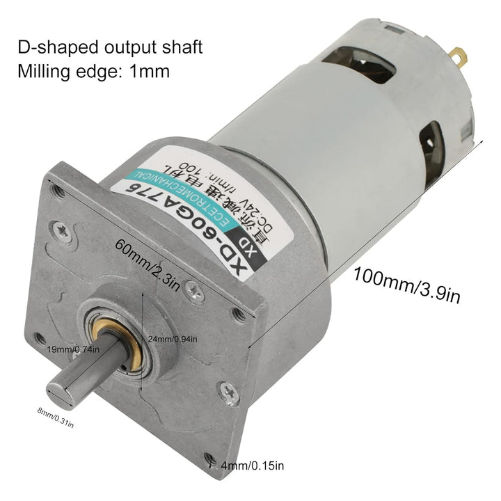 DC12V / 24V 35W Mini-DC-Getriebemotor Metall Geschwindigkeit einstellbar grossen Drehmoment Motor CW