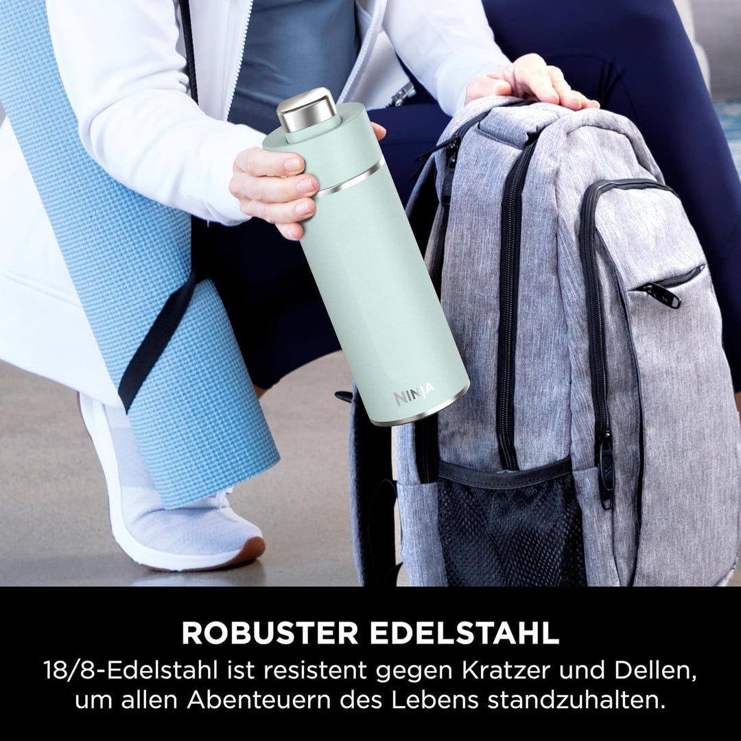 Ninja Thirsti Wasserflasche/Thermobecher to go, 700ml, auslaufsicherer Deckel, für kohlensäurehaltig