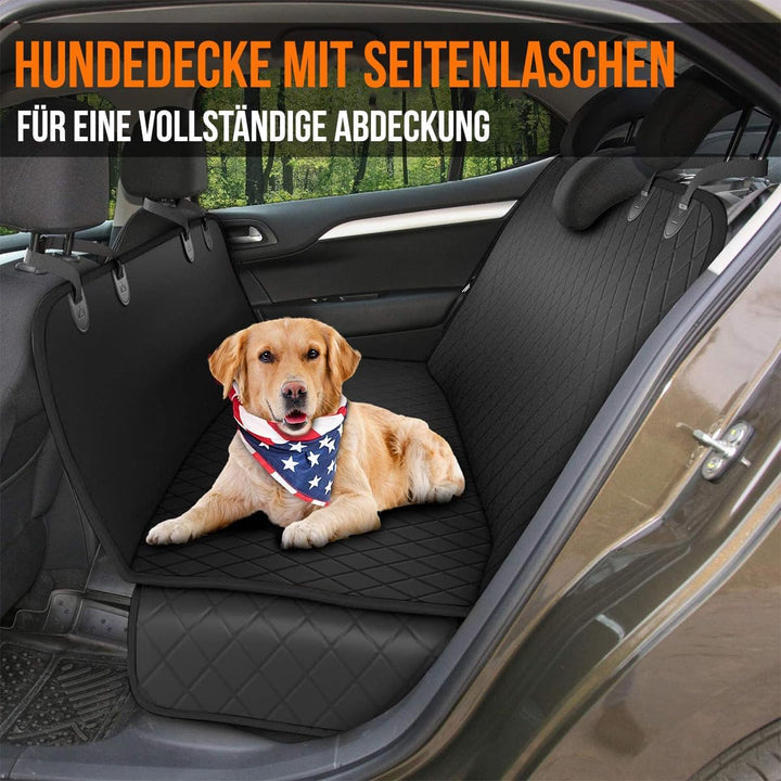 Strex Hundedecke für Auto Rückbank und Kofferraum Schwarz - 137 x 147 cm - Schutzhülle - Hundedecke