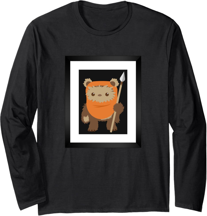 Star Wars Wicket Ewok Chibi Kawaii Cute Langarmshirt