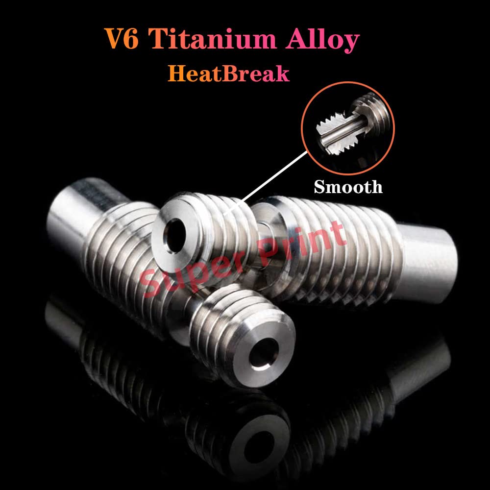 Super Print V6 Volcano Hotend 12V Kit, Remote Bowen Print J-head Hotend,Titanium Alloy HeatBreak, Co