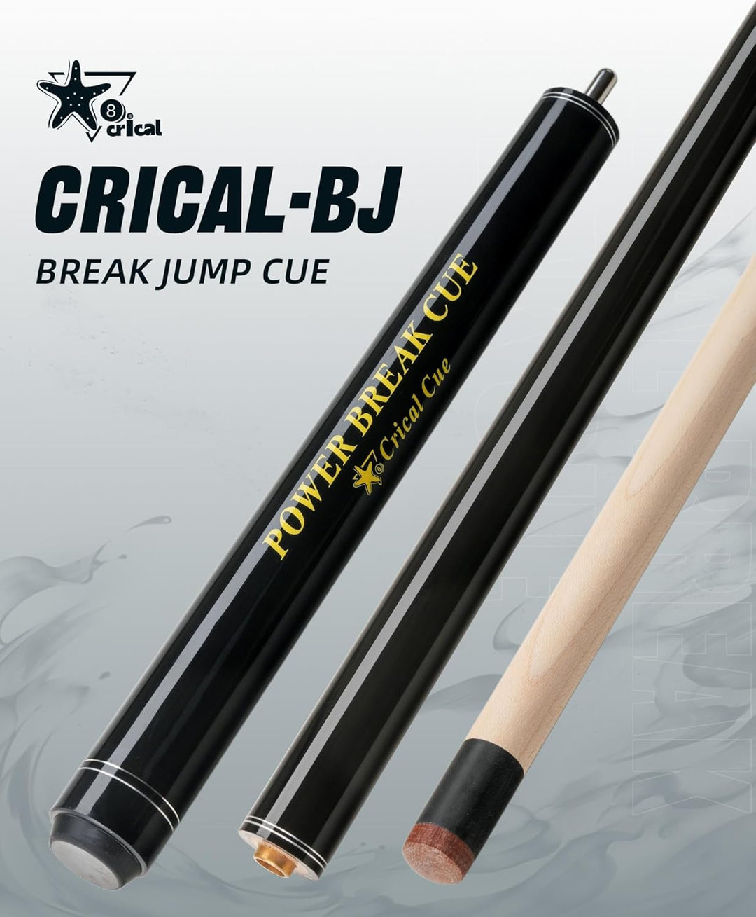 Crival Heavy Hitter Jump-Break-Queue, 3-teilig, 137,2 cm, kurz, aus Ahorn, mit 13,2 mm Spitze, Punch