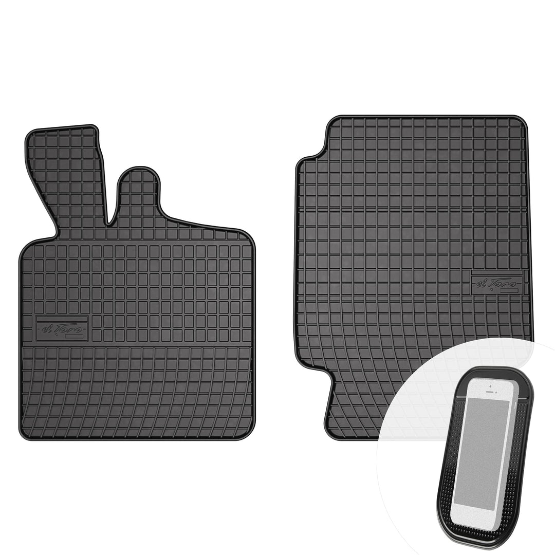 Gummimatten Auto Fussmatten Gummi Automatten Passgenau 2-teilig Set - passend für Smart Fortwo 1998-
