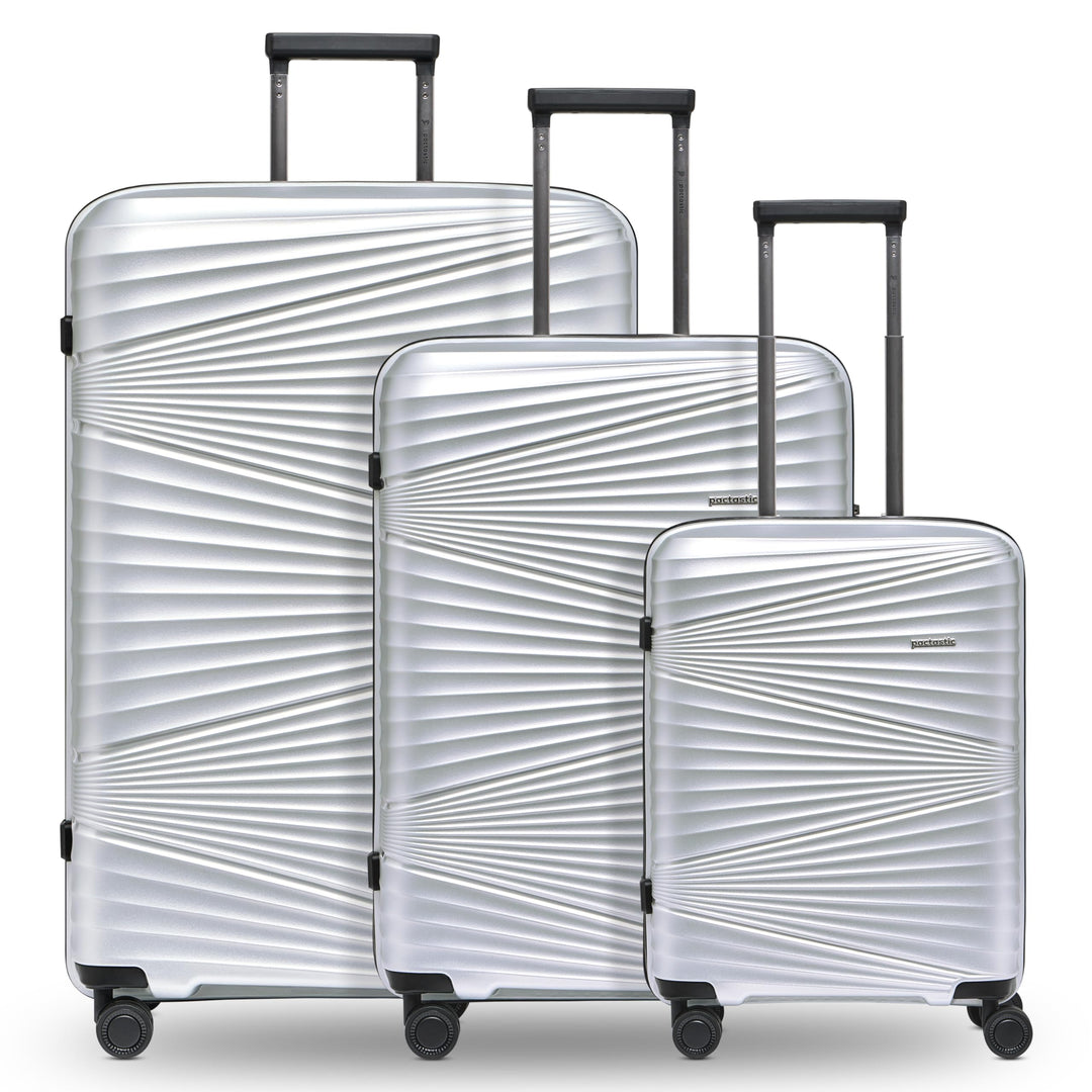 Pactastic Collection 02 Ultra leicht Hartschalen Koffer-Set 3-teilig | Robustes Polypropylen Materia