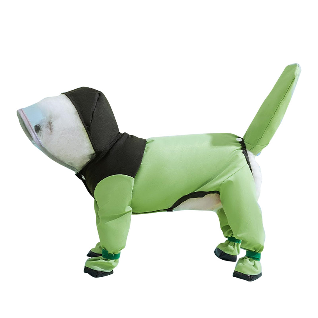 PETCUTE Hund Regenmantel,wasserdichte Hunde-Regenjacke mit Kapuze,Verstellbare Vierbeiner Hunderegen
