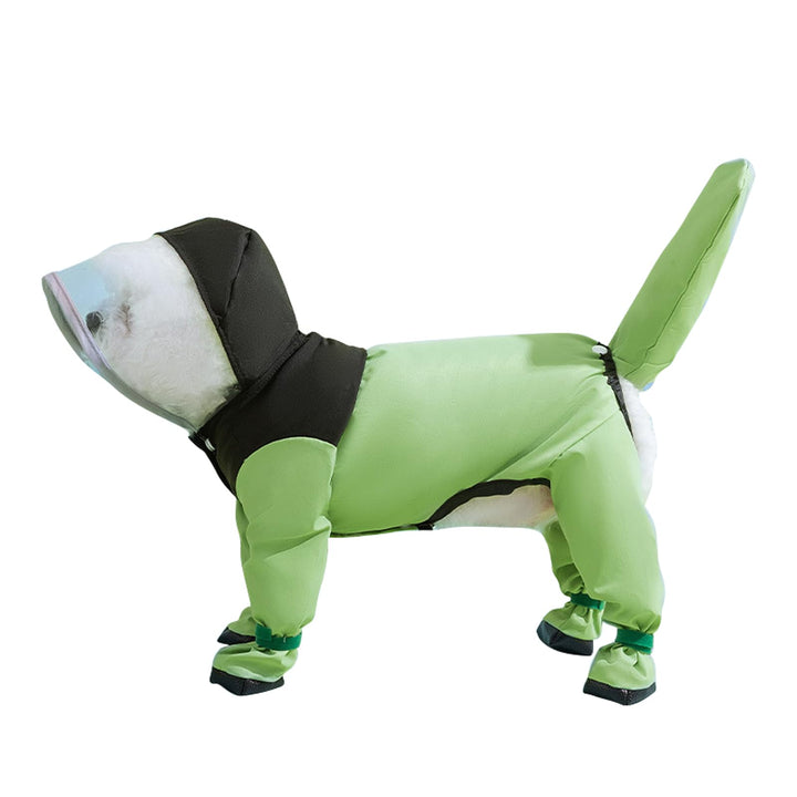 PETCUTE Hund Regenmantel,wasserdichte Hunde-Regenjacke mit Kapuze,Verstellbare Vierbeiner Hunderegen