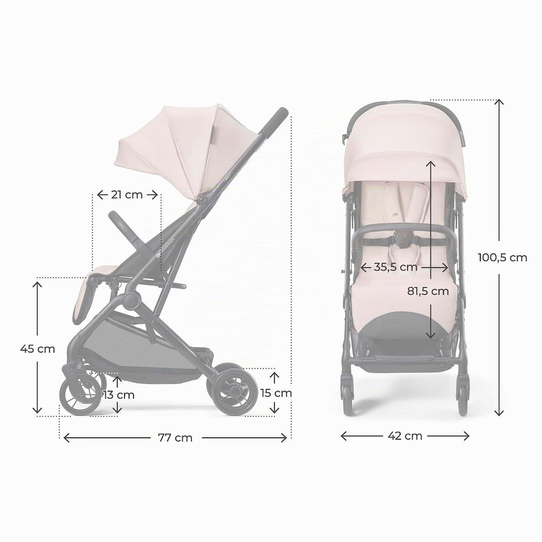 Kinderkraft INDY 3, leichter Buggy ab Geburt bis 15 kg, nur 7,3 kg, Einhand-Faltmechanismus CLICK &amp;