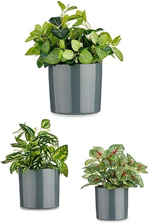 Topfset Ø 14 cm Ø 22 cm Ø 17 cm Zylinder 3-teilig Anthrazit