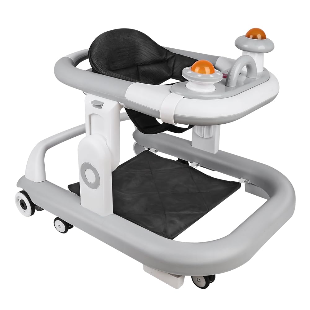 Lauflernhilfe für Babys mit interaktivem Multiaktivitäts-Tablett mit abnehmbarer Musik, höhenverstel