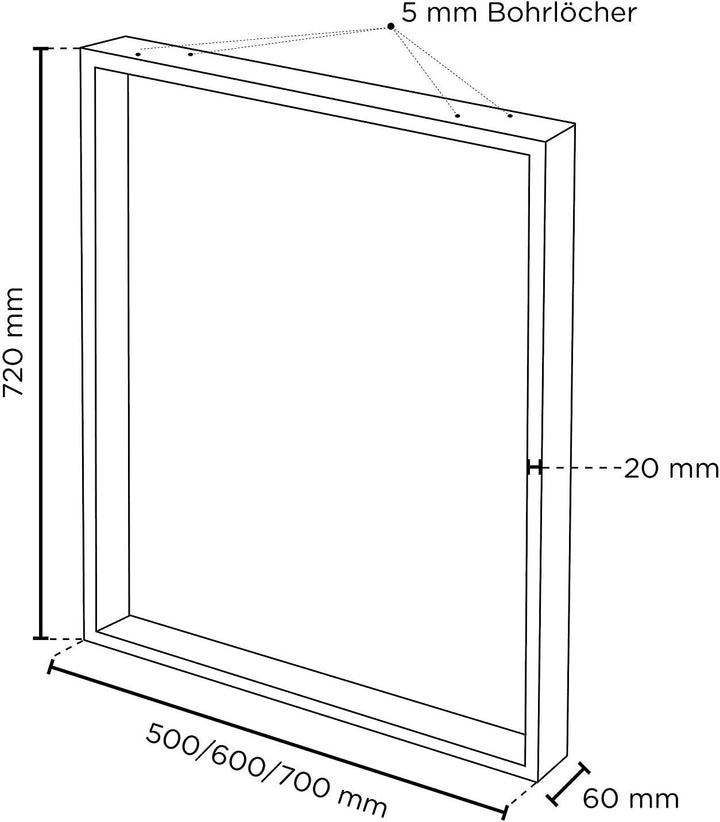 sossai® Stahl Tischkufen (pulverbeschichtet) TKK1 | Farbe: Anthrazit | 2 Stück | Breite 70 cm x Höhe