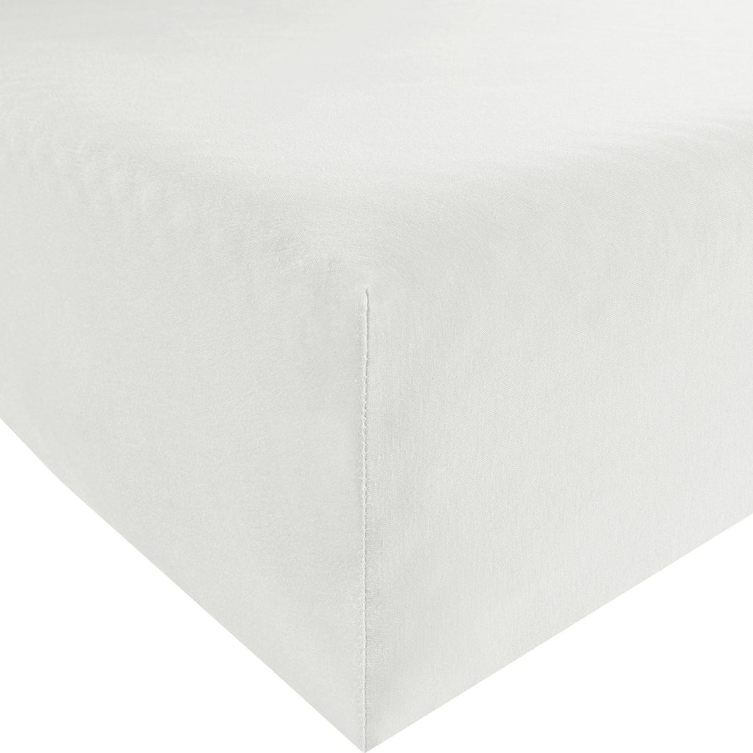 Erwin Müller Spannbettlaken, Spannbetttuch Memmingen Interlock-Jersey weiss Grösse 120x200-130x200 c