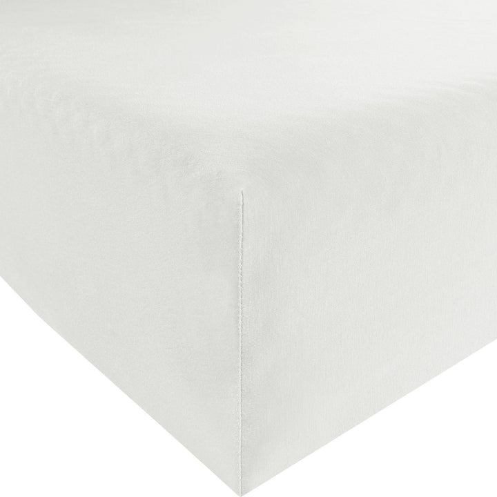 Erwin Müller Spannbettlaken, Spannbetttuch Memmingen Interlock-Jersey weiss Grösse 120x200-130x200 c