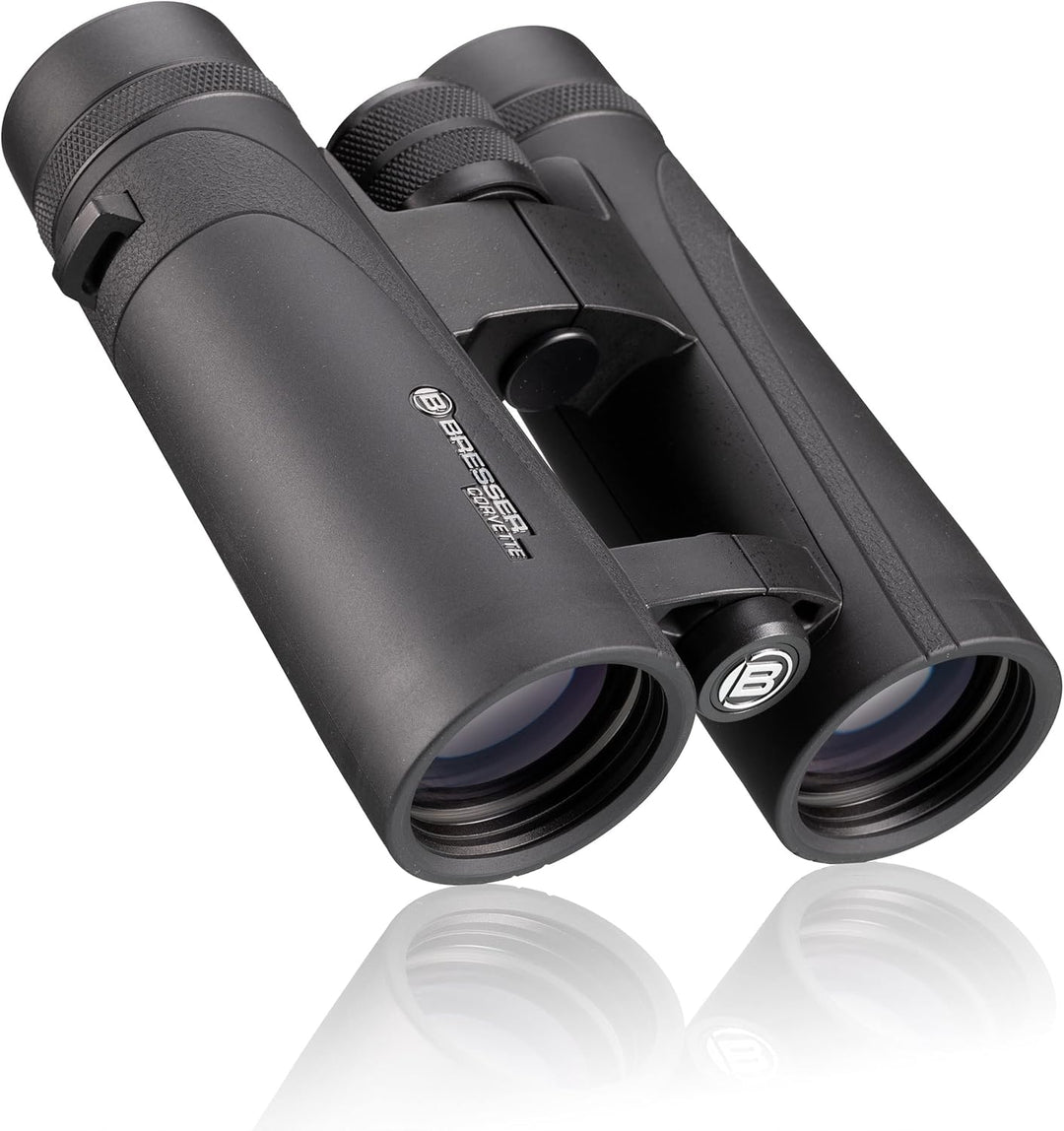 Bresser Fernglas Corvette 10x42 wasserdicht mit Nitrogenfüllung, BaK-4 Glas Prismen, LE-Okularen für