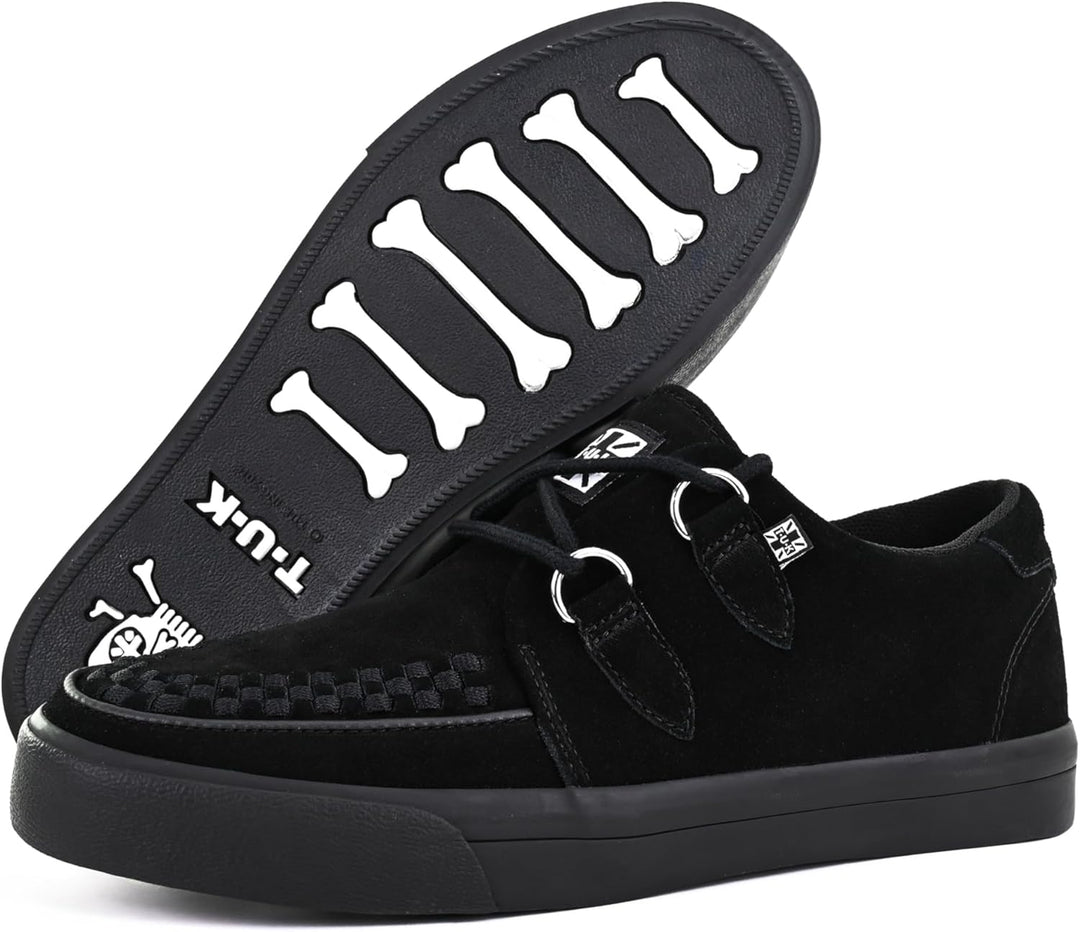 T.U.K. Leather Creeper Sneaker - Herren & Damen Schuhe - Punk, Gothic, Emo und Rockabilly Style Lede