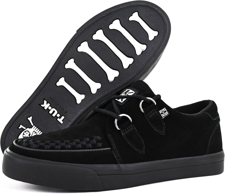 T.U.K. Leather Creeper Sneaker - Herren & Damen Schuhe - Punk, Gothic, Emo und Rockabilly Style Lede