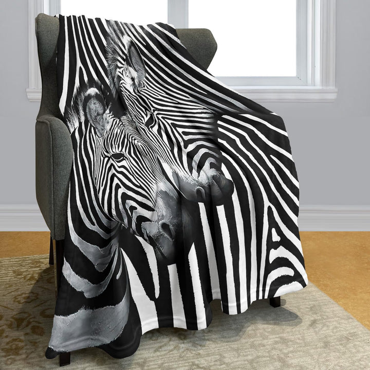 YISUMEI Decke 150x200 cm Kuscheldecken Sanft Flanell Weich Fleecedecke Bettüberwurf Zebra 150 x 200