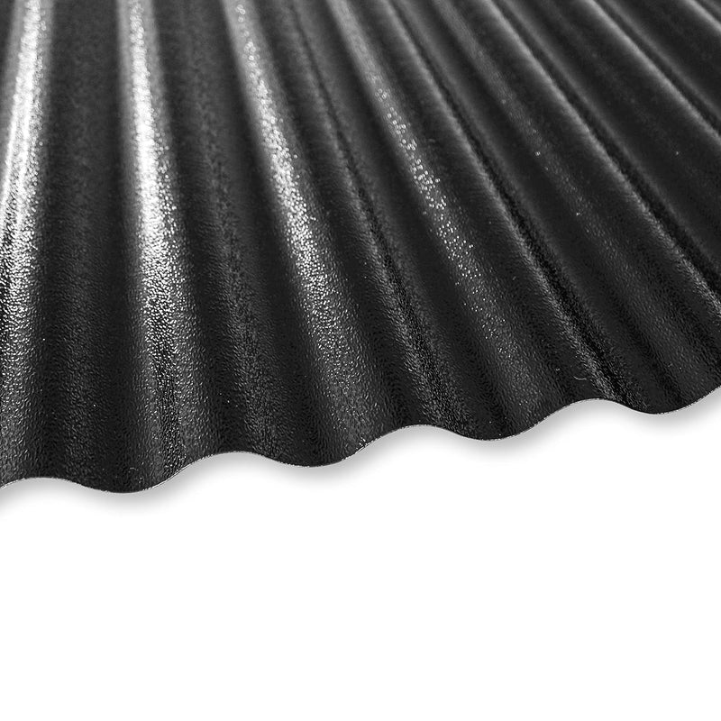 KAISER plastic® Wellplatte | Xtra Strong (PC) | C-Struktur und schwarz | 0,8mm Stärke | Sinus 76/18