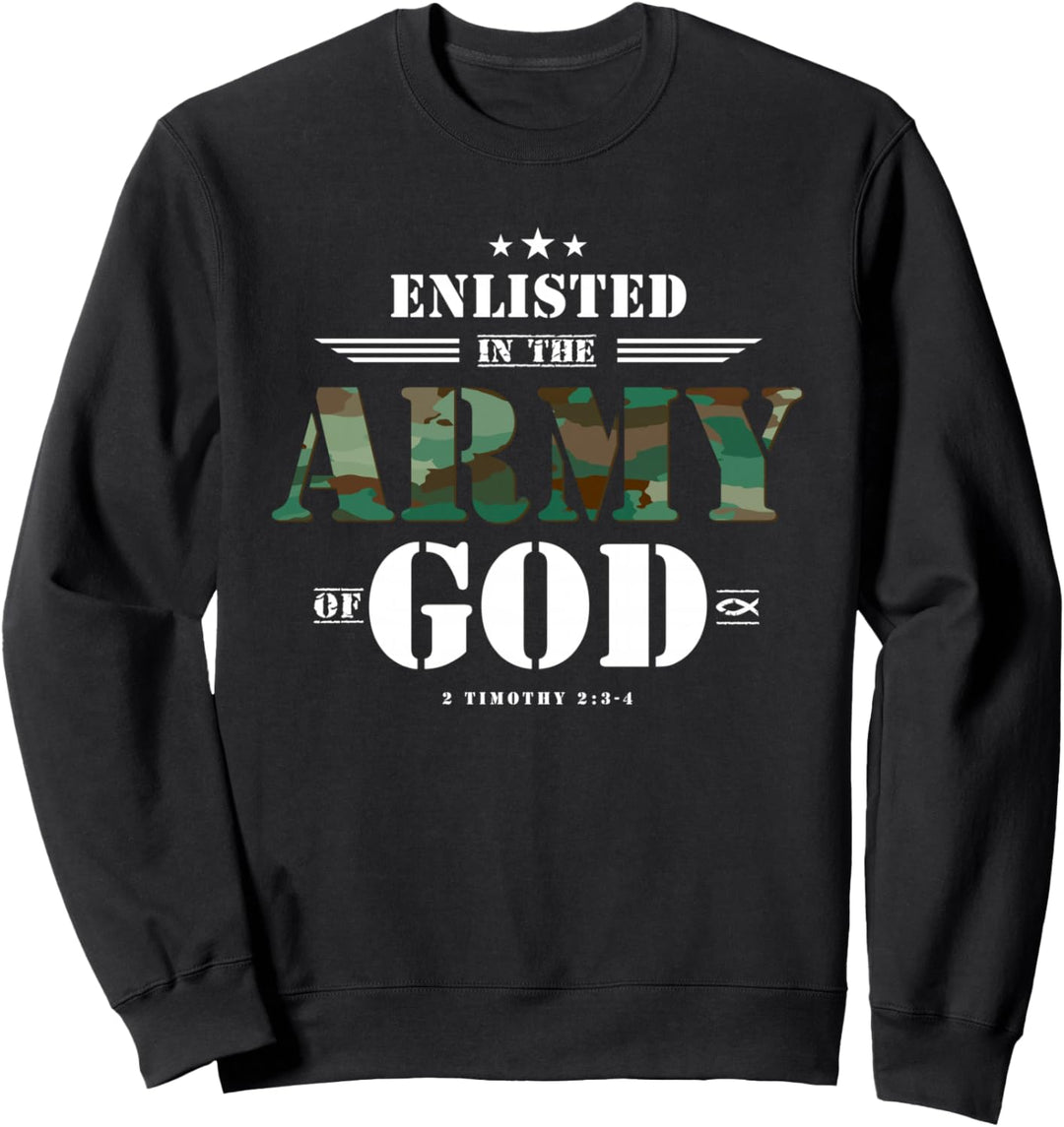 Christian gifts religious bible verse scriptures God's Army Sweatshirt