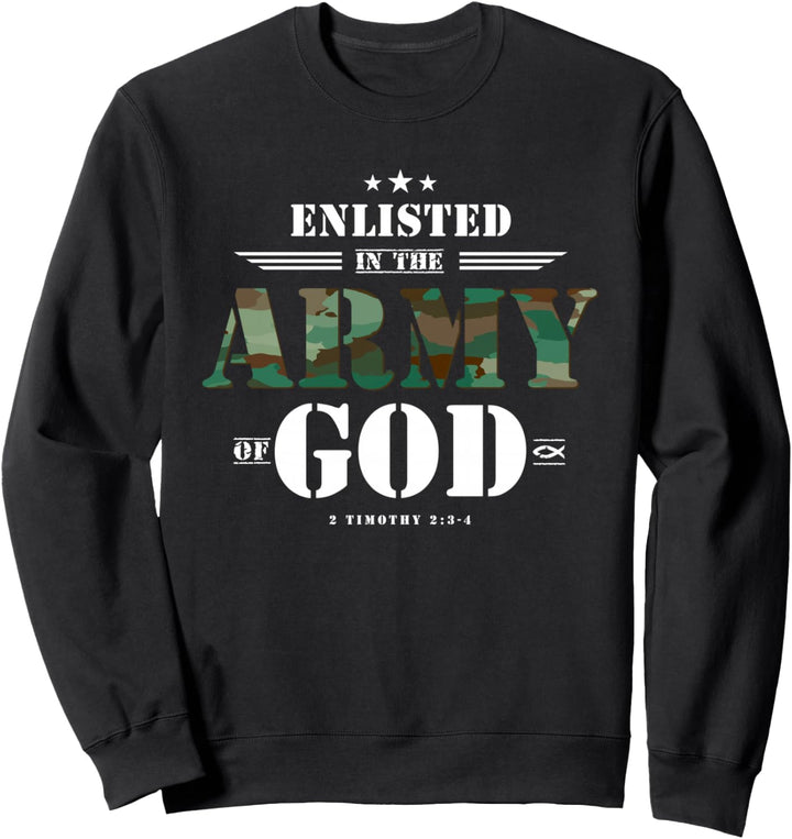 Christian gifts religious bible verse scriptures God's Army Sweatshirt