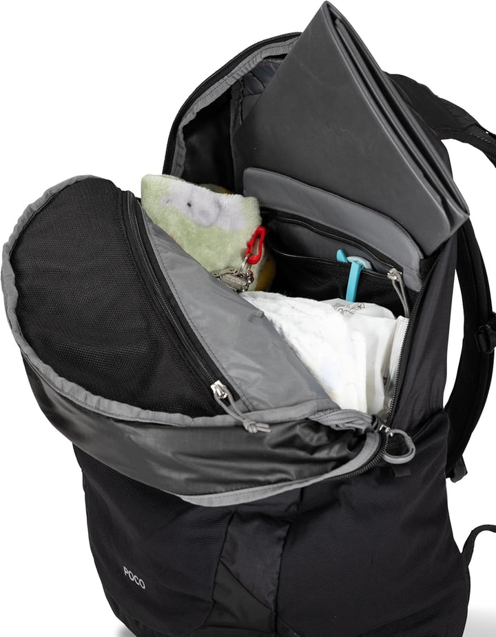Osprey Poco Changing Backpack – Outdoor - Technisch – Kinder - Wickeltasche - Black O/S Einheitsgrös