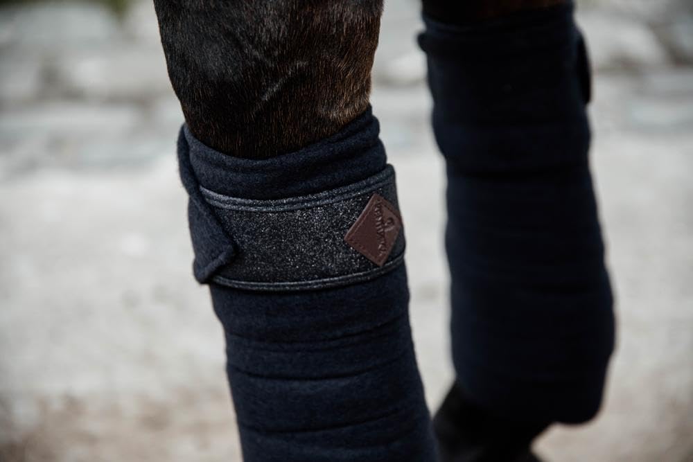 Kentucky Fleecebandagen Glitter Schwarz full, Schwarz full