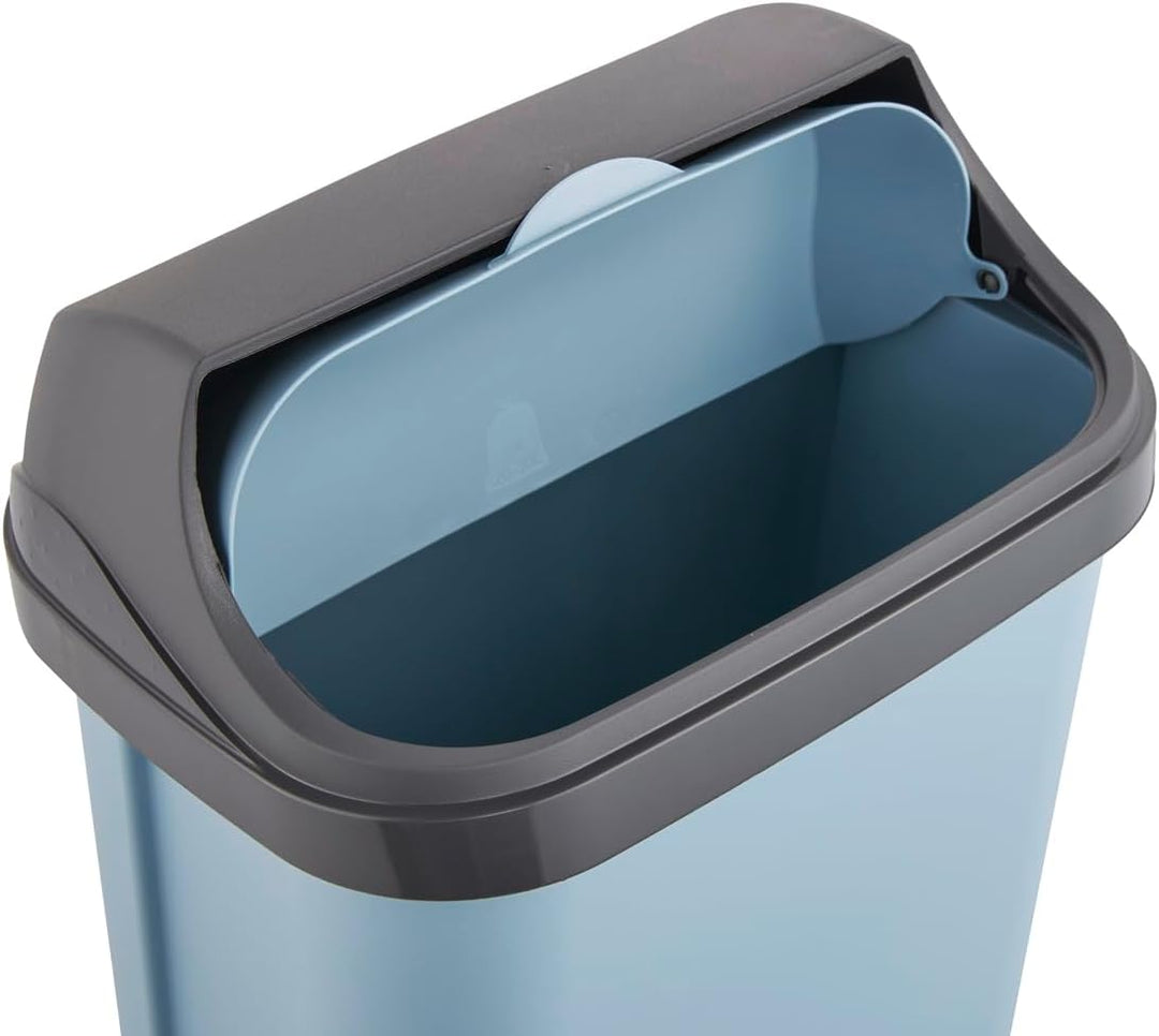keeeper Abfallbehälter mit Rolldeckel, 10 l, 25,5 x 19 x 39 cm, Rasmus, Blau (Nordic Blue) Nordic Bl