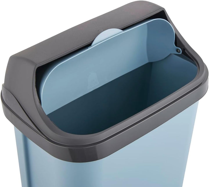 keeeper Abfallbehälter mit Rolldeckel, 10 l, 25,5 x 19 x 39 cm, Rasmus, Blau (Nordic Blue) Nordic Bl