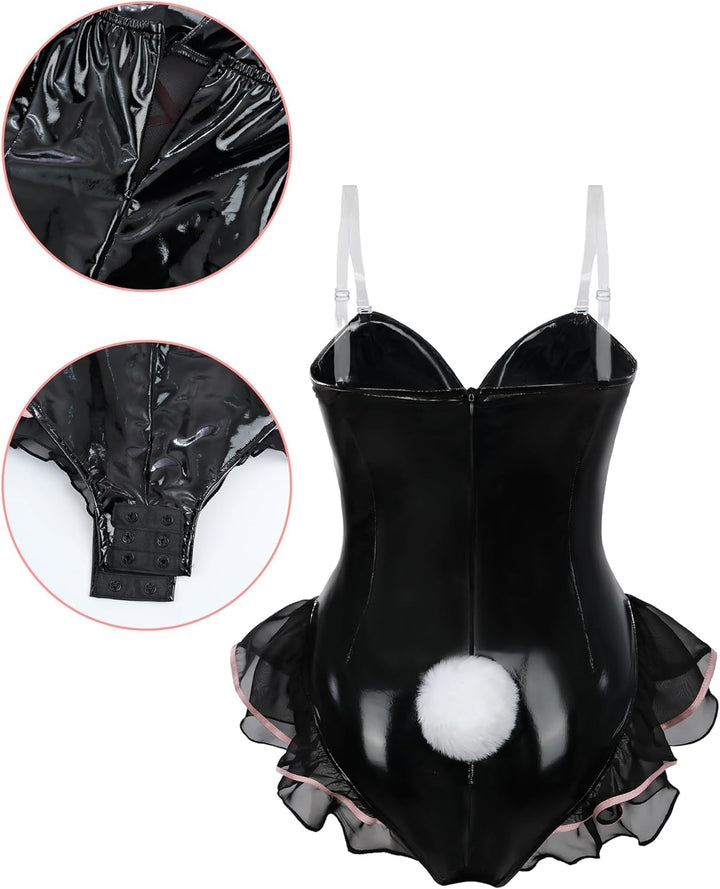 Bunny Kostüm Frauen Sakurajima Mai Cosplay Kostüm Anime Senpai Bunny Suit mit Ohren,Erwachsene Pink