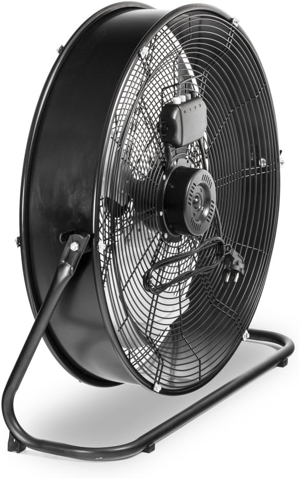 TROTEC Bodenventilator TVM 24 D – 124 Watt, Neigungswinkel 135°, 3 Stufen, Ø 60 cm, kippfester Stand