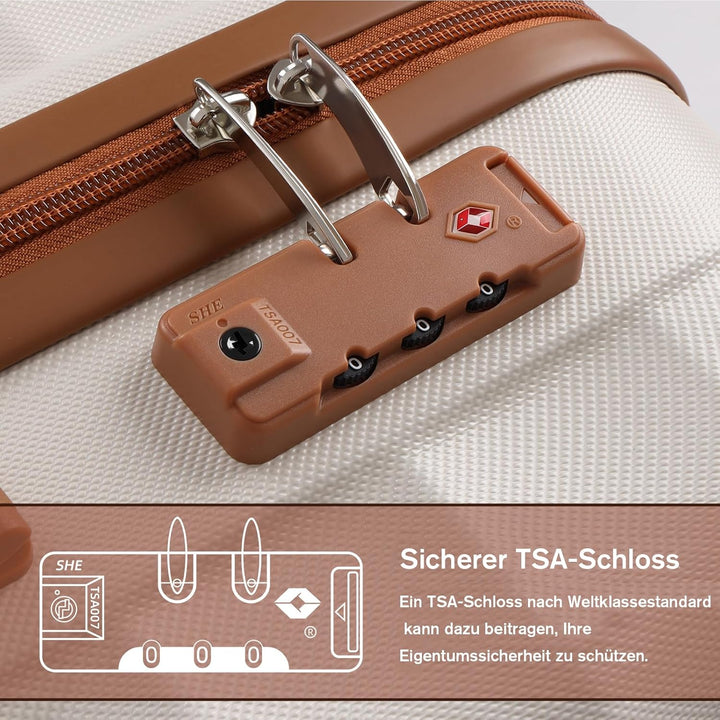 Zwillingsrollen 3 Stück Hartschalen Kofferset mit Rollen & TSA-Schloss, Leicht Koffer & Trolleys Ein
