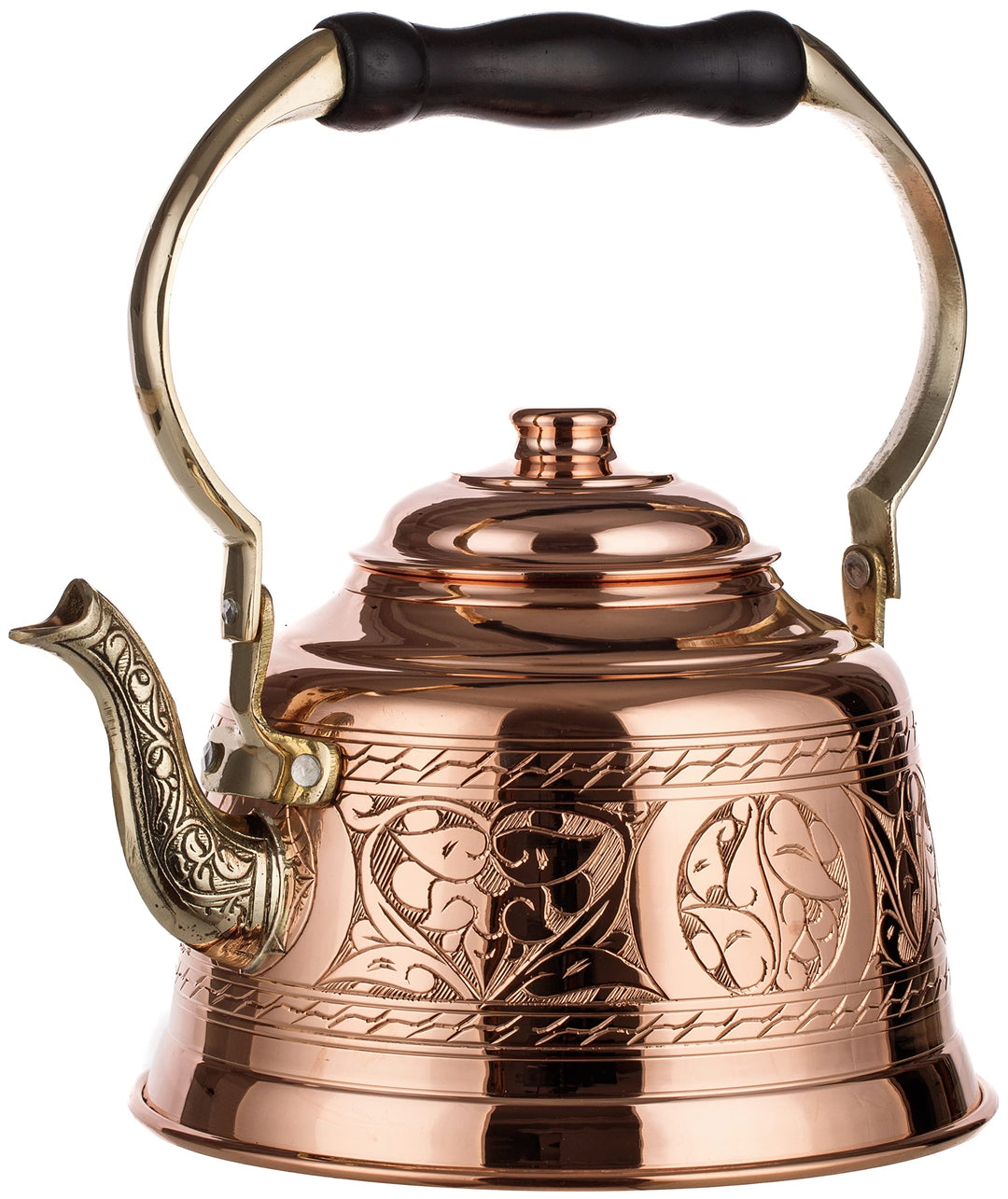 demmex 2017 dickem 1 mm dicken Kupfer gehämmert Tee Wasserkocher Herd Teekanne (1.6-quart) Engraved