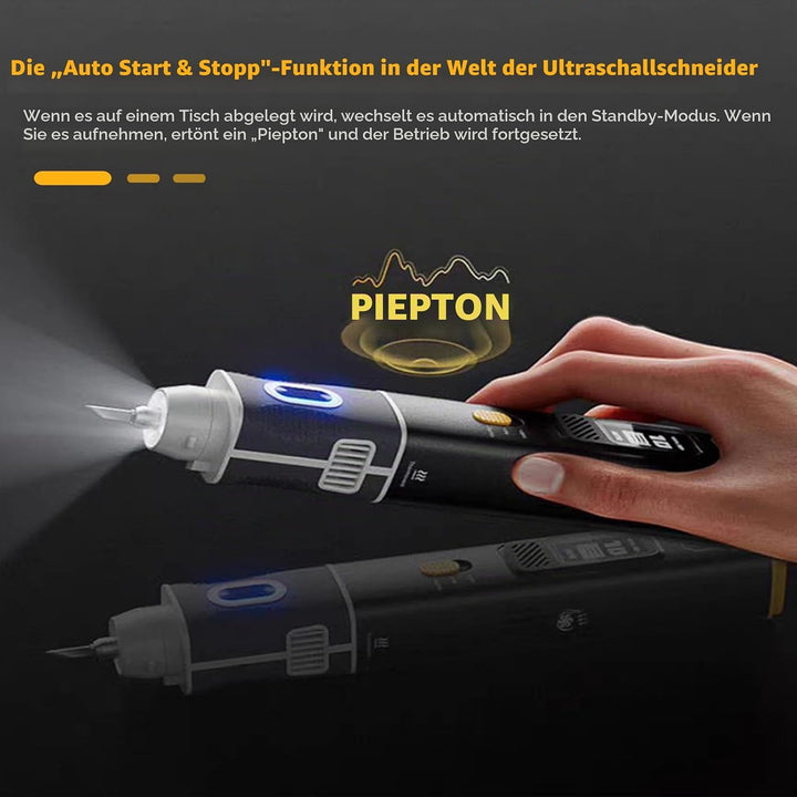 Kabelloser Ultrasonic Cutter, 40 kHz Arbeitsfrequenz, 30 Watt Hochleistung, 1000 mAh Akku mit USB-La